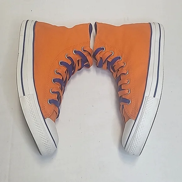 Orange and Blue Flip Down Converse - Picture 4 of 9